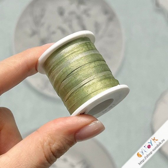 Лента шелковая 4мм градиент [006-04]