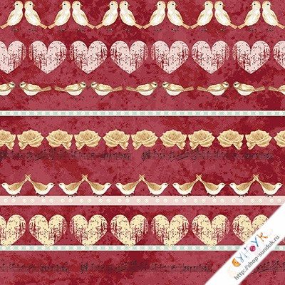 Отрез датского хлопка "Love Birds" [4507-883]