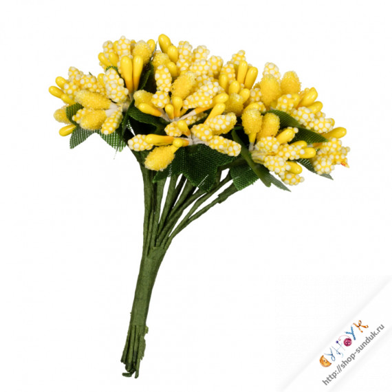 Цветы декоративные "Веточки" желтые [PFA-05-05]