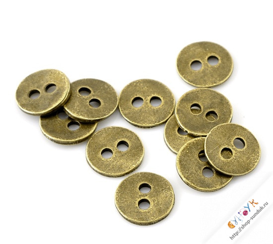 Пуговицы металлические 11мм [21652]