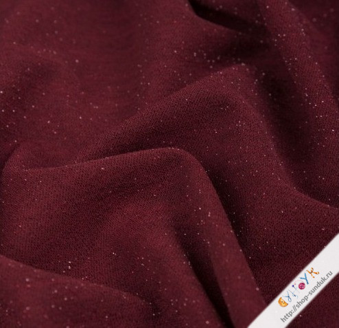 Трикотаж с люрексом красное вино [2051-02]