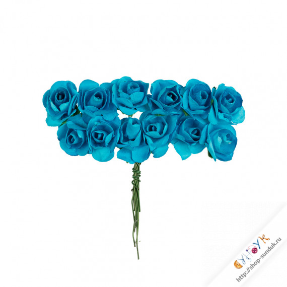 Цветы декоративные 23мм бирюзовые [550000639]