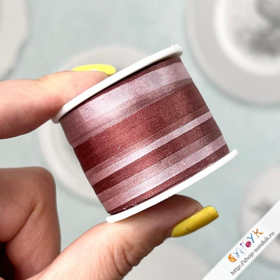 Лента шелковая 7мм градиент [048-07]