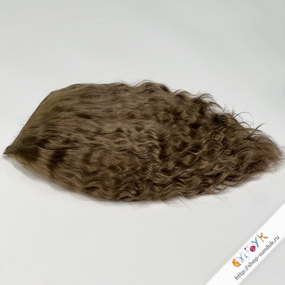 Волосы для кукол ( козочка на шкурке) окрашенные [15867]