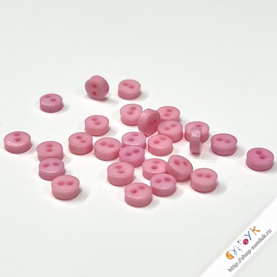 Пуговицы 6мм розовый [06306]