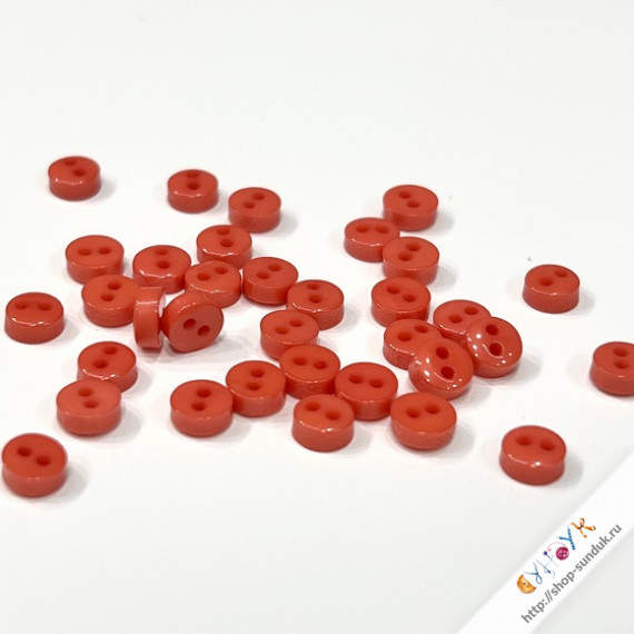 Пуговицы 6мм оранжевый [06307]