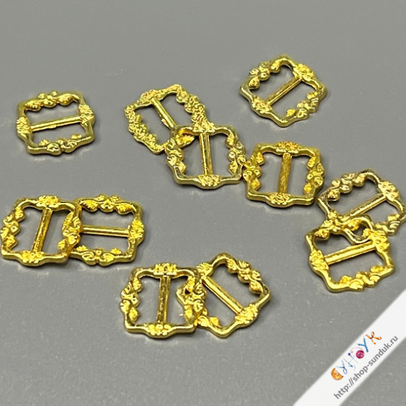 Пряжка 12х12мм золото [10312]