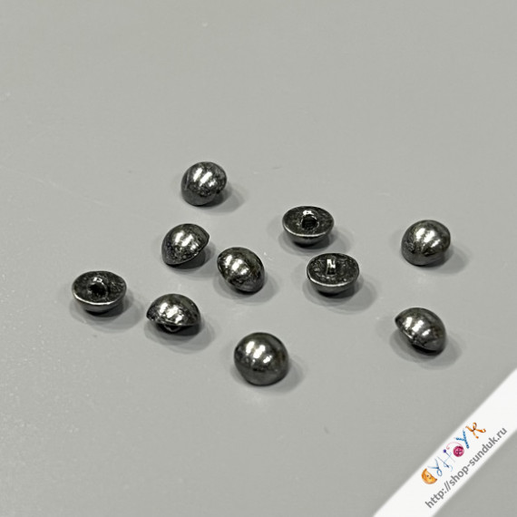 Пуговицы металлические на ножке 6мм сталь [3106-02]