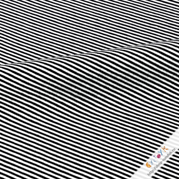 Трикотаж в полосочку черный/белый [933-33]