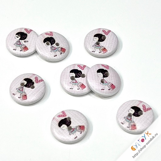 Пуговица деревянная 15мм [24500]