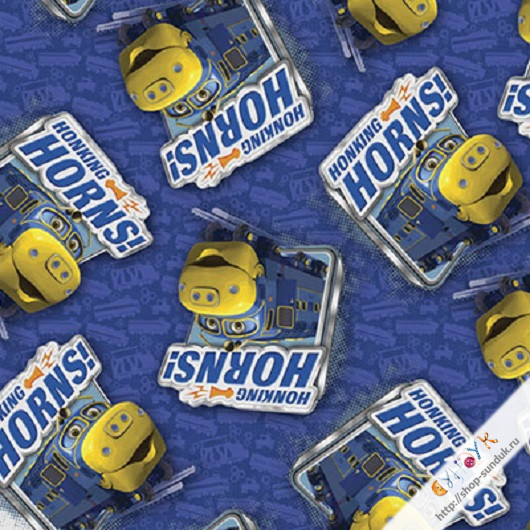 Отрез американского хлопка "CHUGGINTON" 0,6м [25373]