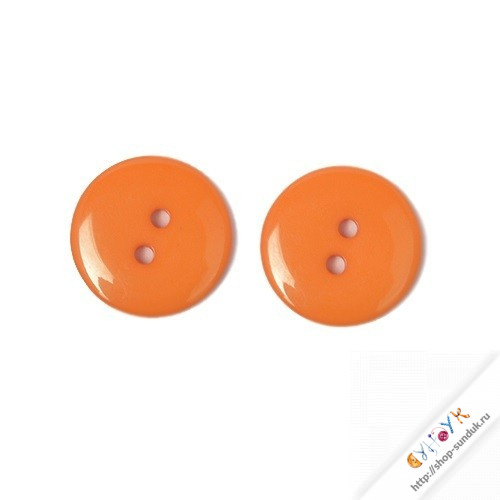 Пуговицы пластиковые оранжевые 10мм [16L-158]