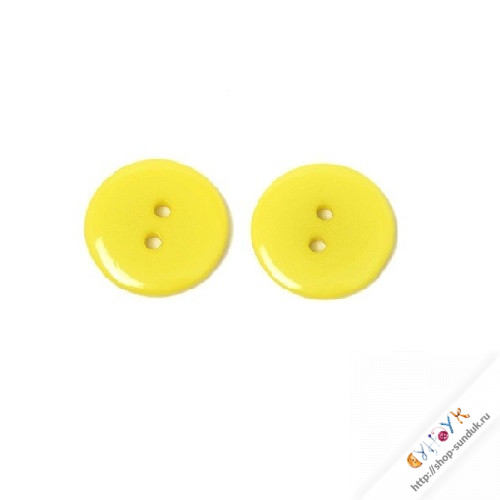 Пуговицы пластиковые желтые 10мм [16L-110]