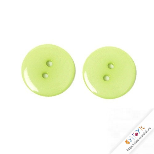 Пуговицы пластиковые салатовые 10мм [16L-230]