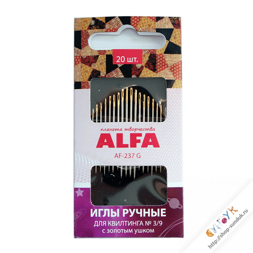 Иглы ручные для шитья и стежки с золотым ушком № 3-9 [237 G]