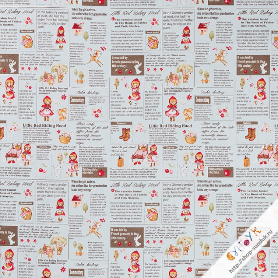 Отрез японского хлопка "LITTLE HEROINES" 0,6м [40538-70]
